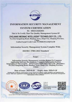 ISO Information Security Management System Certification